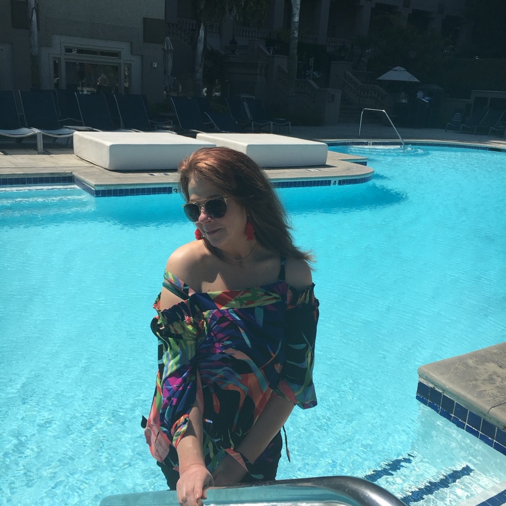 Colorful Women's Off-Shoulder Top